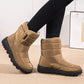 Non Slip Waterproof Snow Boots Women's Thick Plush Winter Ankle Boots Platform Keep Warm Cotton Padded Shoes