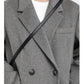 Women's Wool Blend Coat Solid Mid Long Woollen Blazer Thick Warm Blouse Overcoat Office Autumn Winter Jacket