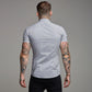 Slim Fit Button Short Sleeve Shirts Men Casual Sportswear Dress Shirt Male Hipster Shirts Tops Fitness Clothing The Clothing Company Sydney