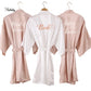 Champagne bathrobe bride bridal party sister team shower sleepwear bridesmaid wedding short robes