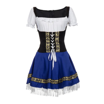 Women's Oktoberfest Bavarian German Waitress Maid Costume Fancy Dress in Blue The Clothing Company Sydney