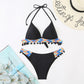 2 Piece Push Up Bikini Swimwear Women Tassel Black Ball Leopard Swimsuit Bathing Suit Bikinis Set Biquini Brazilian Beach Wear The Clothing Company Sydney