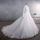 Elegant High Neck With Train Princess Bride Dress Luxury Lace Embroidery Wedding Gown Wedding Dress