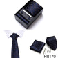 4 Piece Tie Pocket Squares Cufflink Set Necktie Blue Striped Man Wedding Accessories Fit Workplace Holiday Gift Box The Clothing Company Sydney