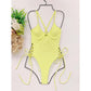 Lace Up Underwired One Piece Swimsuit Swimwear Backless Monokini Bather Bathing Suit Deep V Neck Swimwear The Clothing Company Sydney