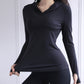 Women's Back Forked Yoga Shirt Long Sleeve Thumb Hole Running T-shirt Mesh Breathable Sports Hoodie Fitness Top Gym Workout Blouse The Clothing Company Sydney