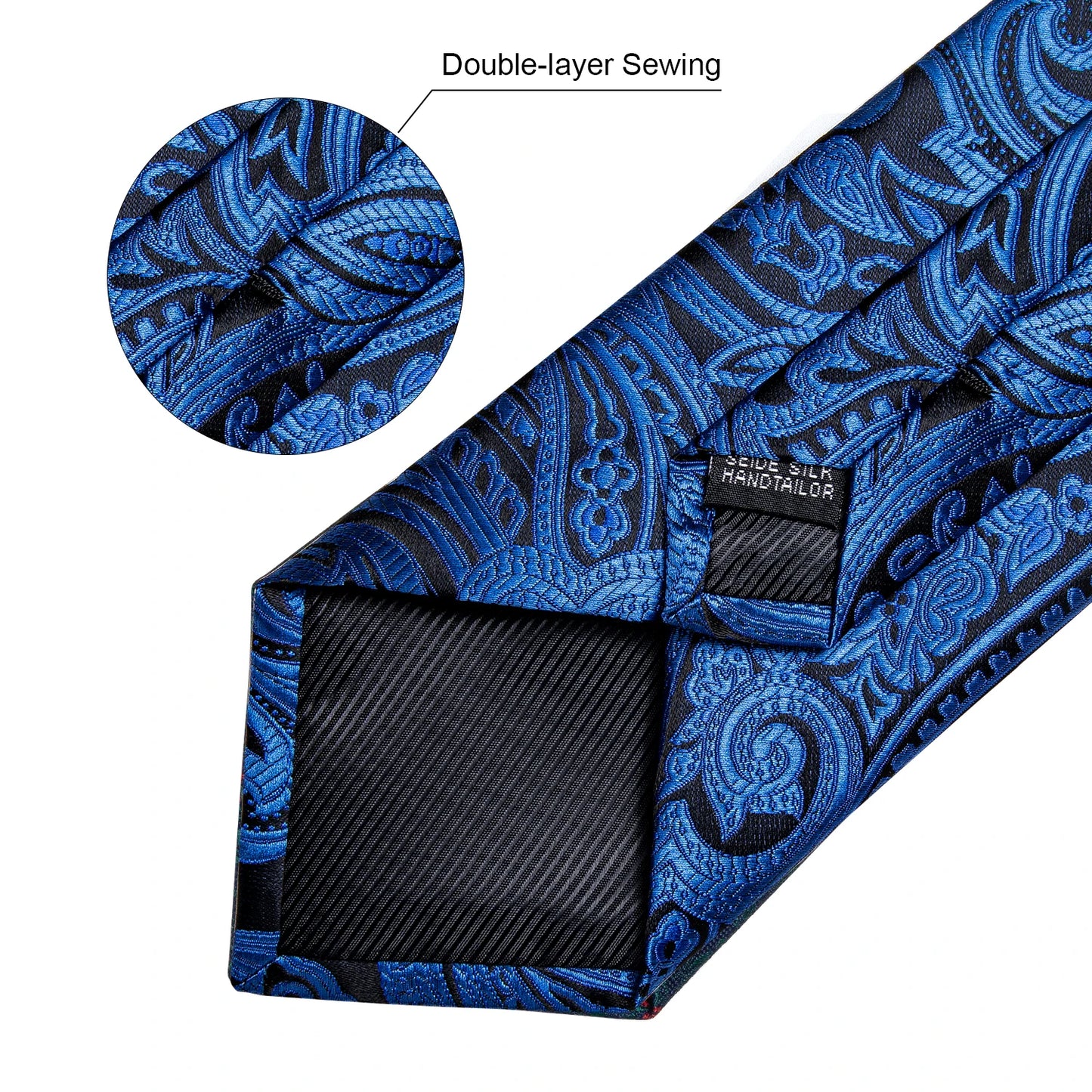 4 Piece Paisley Neck Ties 8cm Wide Silk Tie Pocket Square Cufflinks Brooch Christmas Gift Sets For Men