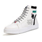 Men's White Shoes Skateboarding Shoes High Top Men High British Style Comfortable Skateboarding Sneakers The Clothing Company Sydney