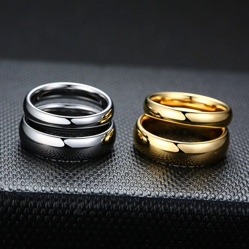 Anti Scratch Tungsten Wedding Rings for Women Men Simple Classic Wedding Bands for Couples Basic Jewelry