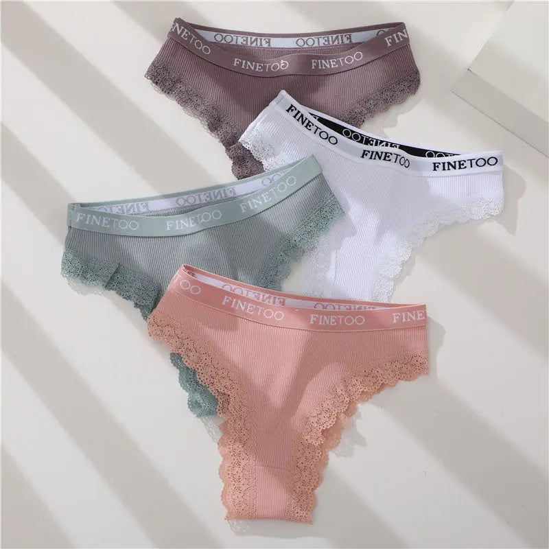 Women's Cotton Panties Hollow Out Lace Briefs Female Letter Belt Underwear Plus Size Panty  Lingerie The Clothing Company Sydney