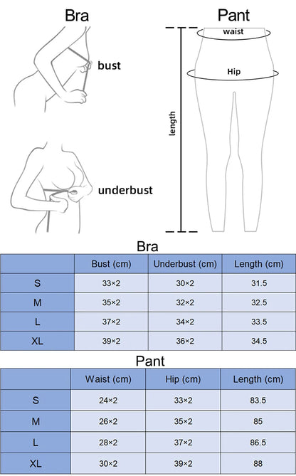 Nylon Yoga Set Women's Tracksuit Gym Fitness Set Woman 2 Piece Leggings Sports Bra Breathable Sportwear - The Clothing Company Sydney