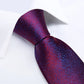 Men's Ties 8cm Wide Silk Neck Tie For Wedding Party Accessories Pocket Square Cufflinks Brooch Pin Set