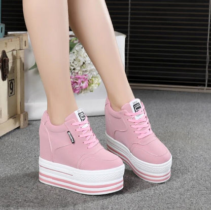 High Heels Chunky Sneakers Women Spring/Autumn Platform Thick Bottom Height Increasing Casual Shoes Woman Fashion Tennis Female The Clothing Company Sydney