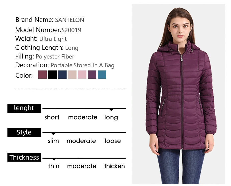 Winter Ultralight Warm Long Parka Coat Hooded Women Outdoor Padded Cotton Clothing Outerwear Jacket The Clothing Company Sydney