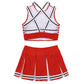 Women's Cheerleading Uniform Set Sleeveless Crop Top with Mini Pleated Skirt Cosplay Sports Stage Outfits