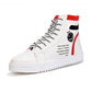 Men's White Shoes Skateboarding Shoes High Top Men High British Style Comfortable Skateboarding Sneakers The Clothing Company Sydney