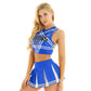 2 Piece Cheerleader Costume Women Adult Cheerleading Uniform Dancing Outfit Sleeveless Crop Top with Mini Pleated Skirt The Clothing Company Sydney