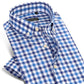 Plaid Checked Cotton Men Shirts Pocket-less Design Short Sleeve Summer Casual Standard-fit Button-down Thin Shirt The Clothing Company Sydney