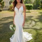 Lace Mermaid Wedding Dresses Spaghetti Straps Sexy V-Neck Backless Appliques Sleeveless Button Long Sweep Train Bride Gown The Clothing Company Sydney