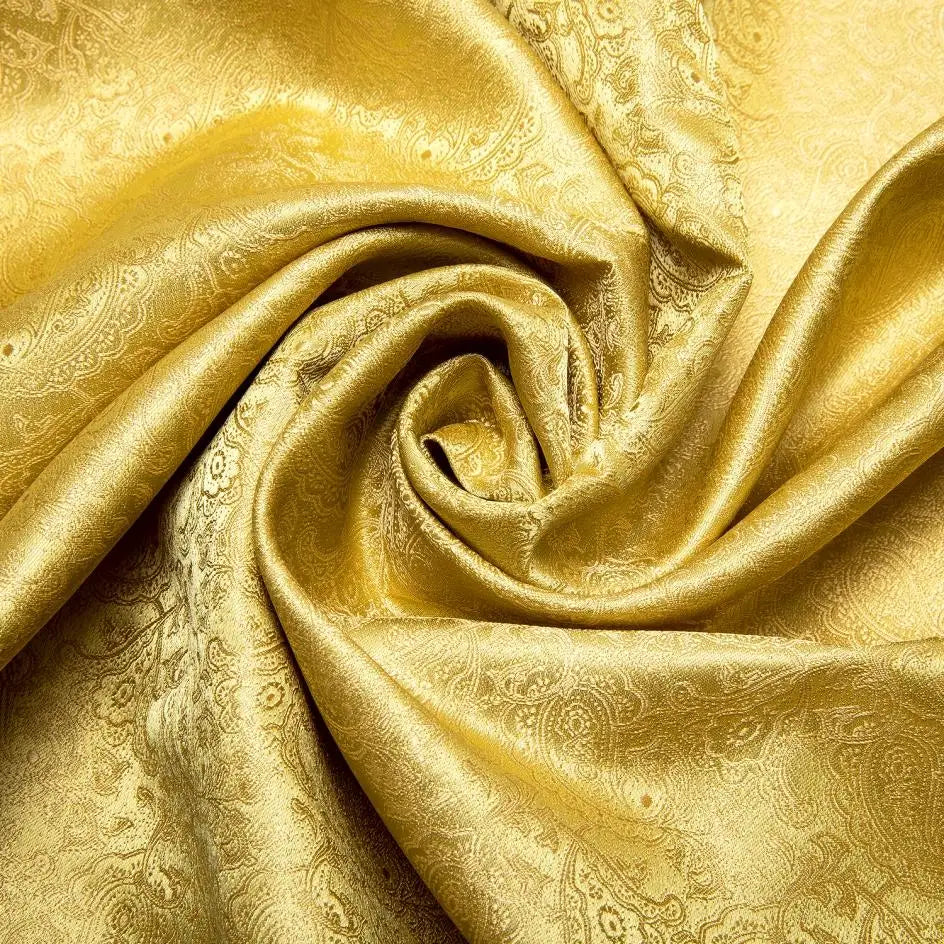 Men's Shirts Paisley Floral Silk Gold Long Sleeve Business Party Wedding Dress Shirts The Clothing Company Sydney
