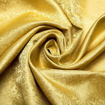 Men's Shirts Paisley Floral Silk Gold Long Sleeve Business Party Wedding Dress Shirts The Clothing Company Sydney