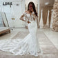 Boho Wedding Dresses Mermaid Lace Long Sleeves Wedding Gown Vintage White Ivory Custom Made Luxury Bridal Dress The Clothing Company Sydney