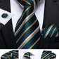 Men's Tie Teal Green Paisley Novelty Design Silk Wedding Tie for Men Handky cufflink Tie Set Party Business Fashion Set The Clothing Company Sydney