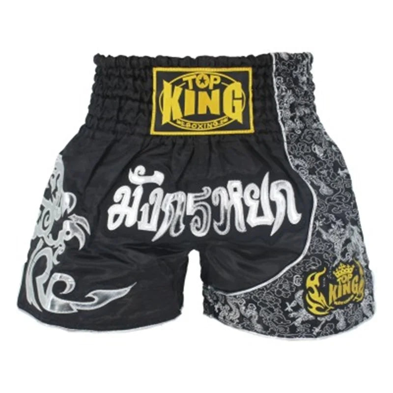 Dragon Print Breathable Fighting MMA Shorts Grappling Muay Thai Clothing Kick Boxing Training Shorts