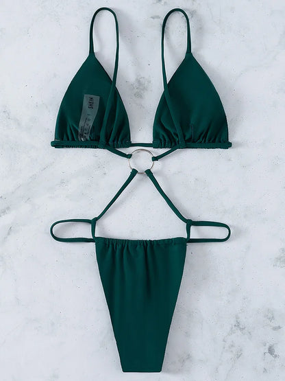 Extreme Mini Micro String Women Swimwear One Piece Swimsuit Female Cross Backless Monokini High Cut Bathing Suit The Clothing Company Sydney