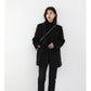 Women's Wool Blend Coat Solid Mid Long Woollen Blazer Thick Warm Blouse Overcoat Office Autumn Winter Jacket