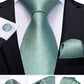 Men's Tie Teal Green Paisley Novelty Design Silk Wedding Tie for Men Handky cufflink Tie Set Party Business Fashion Set The Clothing Company Sydney