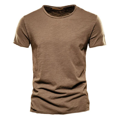 100% Cotton Men's T-shirt Casual Soft Fitness Summer T-shirts O-Neck Short Sleeve Top