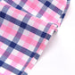 Plaid Checked Cotton Men Shirts Pocket-less Design Short Sleeve Summer Casual Standard-fit Button-down Thin Shirt The Clothing Company Sydney