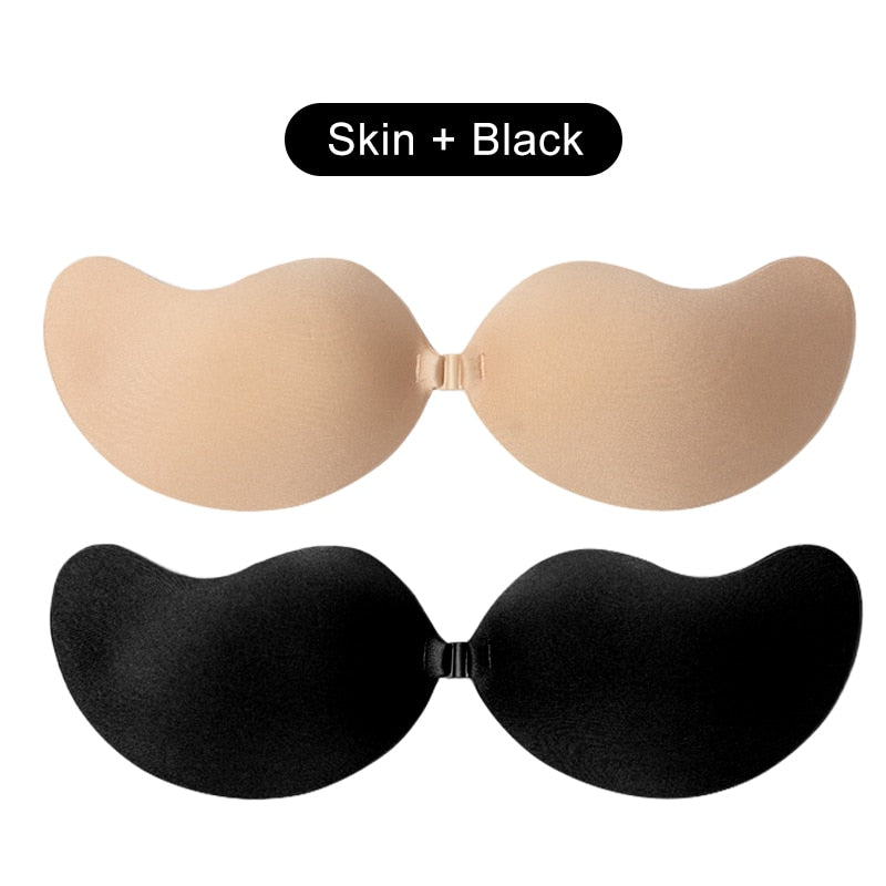 Strapless Backless Bra Super Push Up Invisible Non Slip Plus Size Sticky  Bra Silicone For Women Self Adhesive Bra