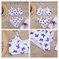 2 Piece Kids Swimwear Swimsuit Print Girls Kid Bikini Set 5-14 Years Children Bandage Swimming Suit Beachwear The Clothing Company Sydney