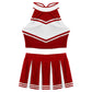 2 Piece Cheerleader Costume Women Adult Cheerleading Uniform Dancing Outfit Sleeveless Crop Top with Mini Pleated Skirt The Clothing Company Sydney