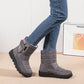 Non Slip Waterproof Snow Boots Women's Thick Plush Winter Ankle Boots Platform Keep Warm Cotton Padded Shoes