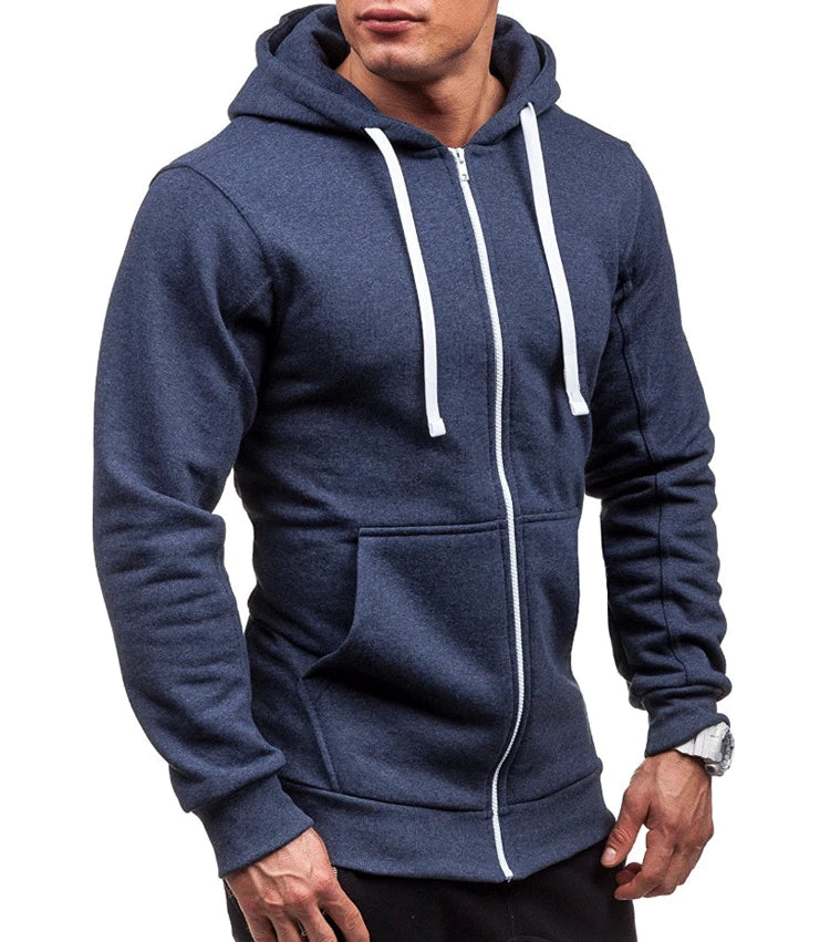 Men's Hooded Sweatshirts Zipper Hoodie Men Sweatshirt Solid Colour Sweatshirts For Male Sweatshirts The Clothing Company Sydney