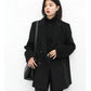 Women's Wool Blend Coat Solid Mid Long Woollen Blazer Thick Warm Blouse Overcoat Office Autumn Winter Jacket