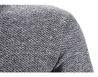 Long Sleeve Knitted Sweater Men Pullovers Solid Color Zipper Mock Neck Slim Fit Knit Pullovers Casual Sweater The Clothing Company Sydney