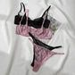 2 Piece Lingerie Underwear Set Sexy Lace Brassiere Underwear Lace Bra Panties G-String Bra & Brief Sets The Clothing Company Sydney