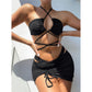 Wrap Around 3 Piece With Skirt  Bikini Female Swimsuit Women Swimwear Three-pieces Bikini set Bather Bathing Suit Swimwear The Clothing Company Sydney