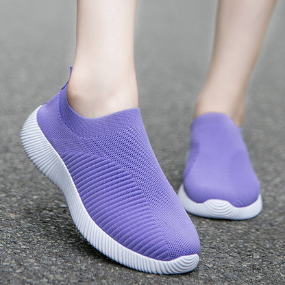 Women's Vulcanized Shoes High Quality Women Sneakers Slip On Flats Shoes Women Loafers Walking Flats The Clothing Company Sydney