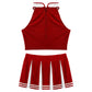 2 Piece Cheerleader Costume Women Adult Cheerleading Uniform Dancing Outfit Sleeveless Crop Top with Mini Pleated Skirt The Clothing Company Sydney