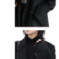 Women's Wool Blend Coat Solid Mid Long Woollen Blazer Thick Warm Blouse Overcoat Office Autumn Winter Jacket