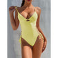 Lace Up Underwired One Piece Swimsuit Swimwear Backless Monokini Bather Bathing Suit Deep V Neck Swimwear The Clothing Company Sydney