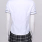 Women's Cosplay Costume Adult School Uniform Short Sleeve Shirt with Plaid Skirt for Halloween Role Play Party The Clothing Company Sydney