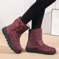 Non Slip Waterproof Snow Boots Women's Thick Plush Winter Ankle Boots Platform Keep Warm Cotton Padded Shoes