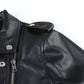 Street Motorcycle Faux Leather Jacket Women's Zipper Cropped Jacket Coat Outerwear Autumn Basic Jackets Ladies Jacket The Clothing Company Sydney