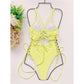 Lace Up Underwired One Piece Swimsuit Swimwear Backless Monokini Bather Bathing Suit Deep V Neck Swimwear The Clothing Company Sydney